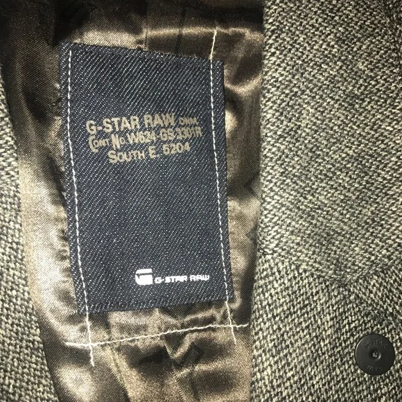 G-Star Raw Tweed Blazer Jacket Gray Marl Lined S - Picture 6 of 6
